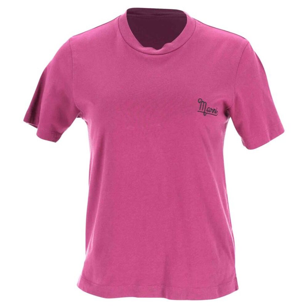 Marni Logo T-shirt in Pink Cotton